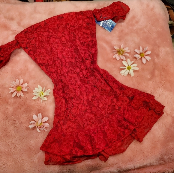 Lace off-the-shoulder dress - Picture 5 of 12